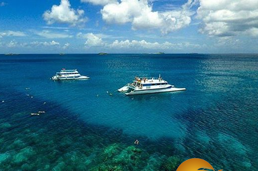 Secluded cove anchorage along the Puerto Rico coast, luxury yacht charter Puerto Rico